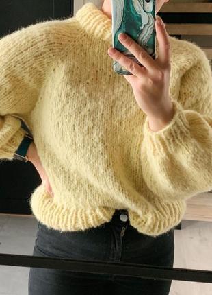 Базовый кроп-свитер из шерсти альпака3 фото