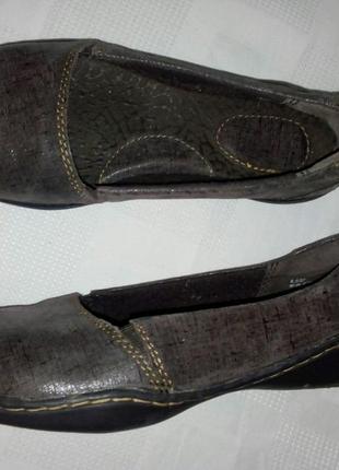 Кожаные туфли лоферы boc р. 37 ст. 24 см шир. 8 см2 фото