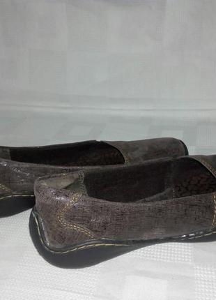 Кожаные туфли лоферы boc р. 37 ст. 24 см шир. 8 см4 фото
