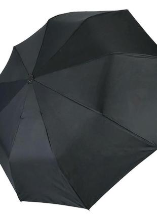 Зонт полуавтомат черный с двойной тканью.3 фото