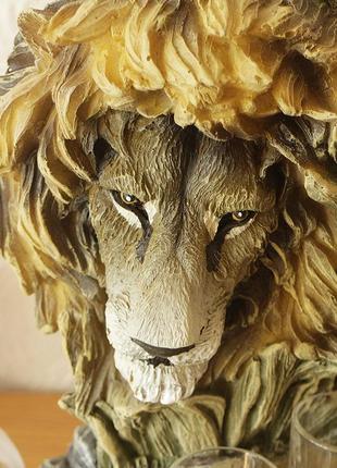 Штоф голова льва подарочный набор для алкоголя 42 см гранд презент шп414цв