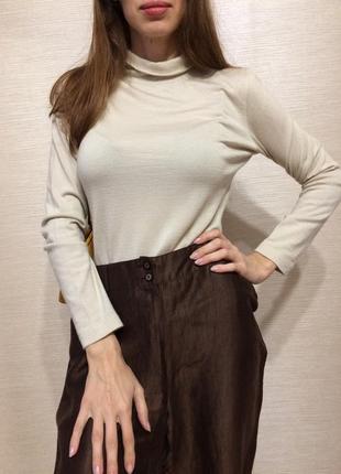 Кашемірова бежева водолазка longhin італія