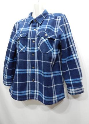 Рубашка теплая фирменная женская флис на меху freedom foundry 14-16лет ukr 44-46 127tr (в указанном размере)