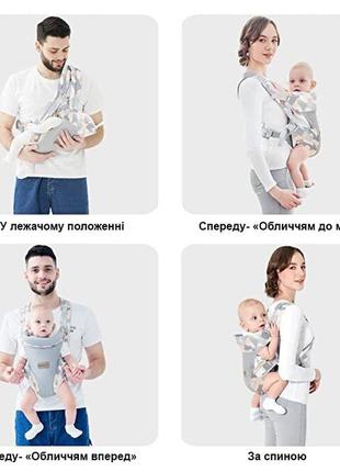 Слинг рюкзак-кенгуру baby carriers camouflage4 фото