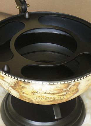 Глобус бар настольный карта мира белый черный сфера 33 см гранд презент 33002w-b