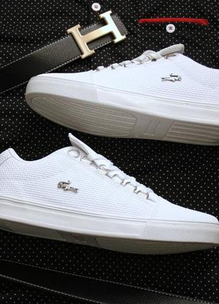 Мужские кеды : lacoste white