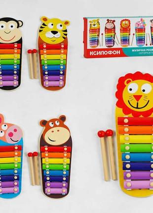 Ксилофон 77678 (40) "4fun game club wood", 4 види, в коробці
