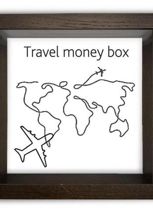 Копілка (скарбничка) "travel money box" коричнева 20*20 см гранд презент гпхркп0014ка