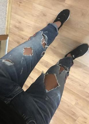 Джинси рвание бойфренд zara bershka pull and bear