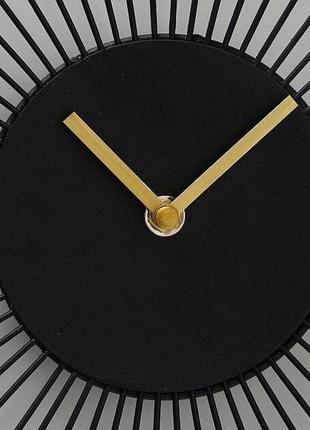 Настінні годинники чорні із золотом 35см колекція yoko гранд презент 10212913 фото