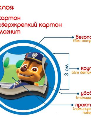 Магнітна картина magdum paw patrol щенячий патруль веселі пригоди (ml4034-01)4 фото