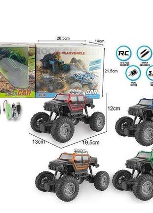 Джип на радіокеруванні kqx 533 a 4 кольори, акумулятор 3.7v, пульт 27 mhz, usb-кабель, в коробці, видається тільки мікс видів