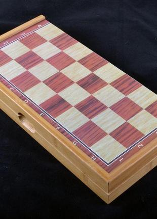 Ігровий набір 3в1 нарди шахи та шашки (39х39 см) гранд презент 409