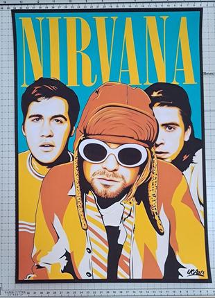 Постер nirvana нирвана а3