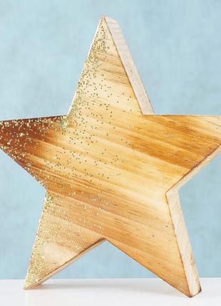 Новогодняя звезда дерево 20см гранд презент 2003021
