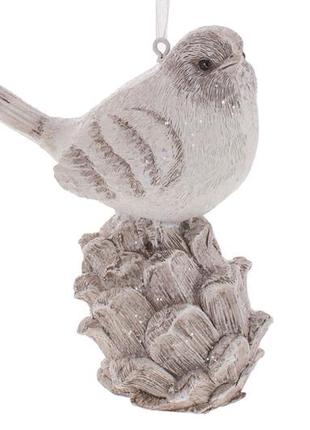 Декоративна підвісна фігурка "пташка на шишці" вінтаж 10.5 см гранд презент k07-405