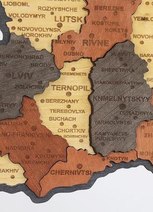 Карта україни 3d об'ємна багатошарова англійською (+ коробка) 55*38.5 см гранд презент 19англ3 фото