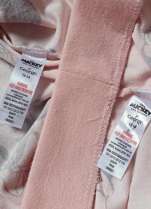 Шикарная нежно-розовая пижамка с микки маусом3 фото