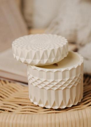 Аромасвічка romantic tea spa beige 100% wood wax 200g 42h гранд презент nac 1084