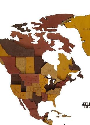 Карта світу настінна 3d багатошарова в коробці 193*118 см гранд презент 482 фото