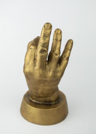 Статуетка рука "ок!" (окей) 24 см гранд презент сп514-3 бронза3 фото