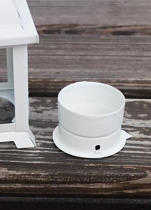 Подсвечник фонарь сердце h14см кремовый металл гранд презент 4053800-1 сердце