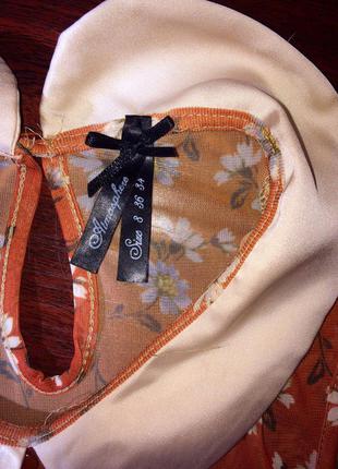 Фирменная блузка с воротником в цветочный принт4 фото