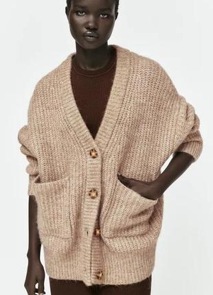 Кардиган zara з вовною і альпакою