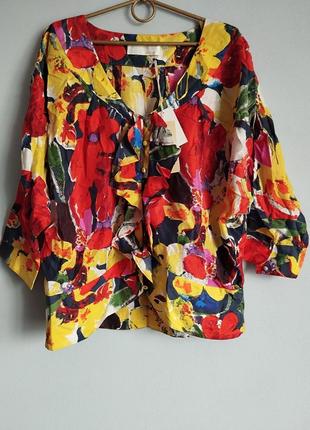 Ronit zilkha яскрава нова блуза з натурального шовку