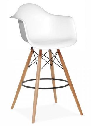 Стул тауэр вуд eames высокий барный белый