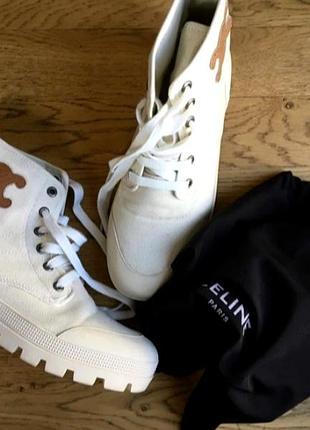 Celine original, luxury высокие кроссовки, ботинки премиум