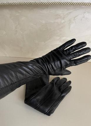 Кожаные длинные перчатки hermes1 фото