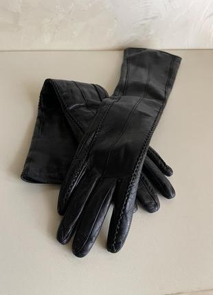 Кожаные длинные перчатки hermes