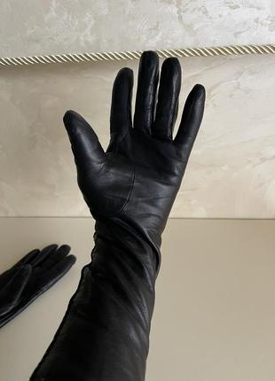 Кожаные длинные перчатки hermes3 фото