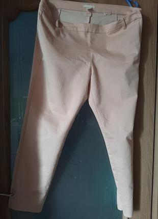 Штани h&m стрейч ніжно рожевого кольору xl.