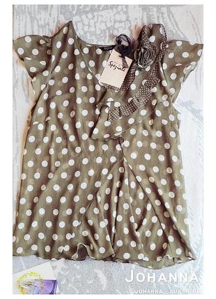 Лёгкая блуза в горошек per una🌿