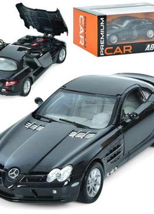 Машина ap-1898 (8 шт.) автосвіт, 1:24 mercedes-benz slr mclaren, метал, 19 см, відчиняються двері.