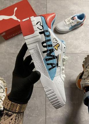 Кроссовки puma cali white graffiti letter 🌶