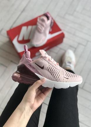 Шикарные женские кроссовки nike 270 в розовом цвете (36-40)1 фото