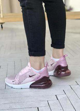 Шикарные женские кроссовки nike 270 в розовом цвете (36-40)8 фото