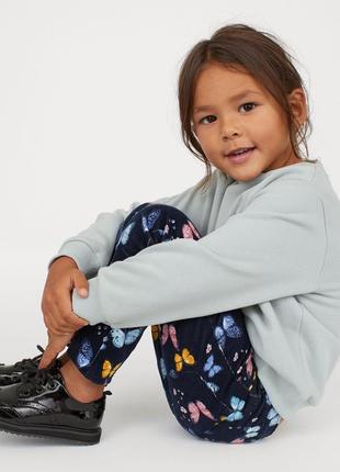 2 - 3 и 8 - 9 лет h&m новые фирменные вельветовые штаны трегинсы брюки бабочки