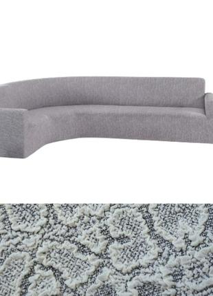 Знімний чохол на кутовий диван жаккард захисний, універсальні чохли на кутові дивани...