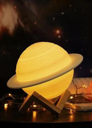 Зволожувач очисник повітря нічник 3 в 1 сатурн1 фото