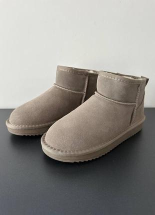 Уггі угги угг ugg ultra mini light grey suede4 фото