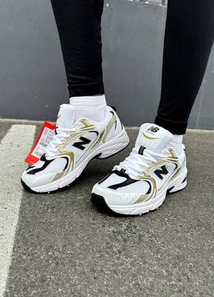 Женские кроссовки new balance 530 silver gold