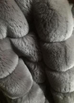 Шуба из серебряной цвет графит шиншиллы бомбер зимняя куртка натуральный мех4 фото