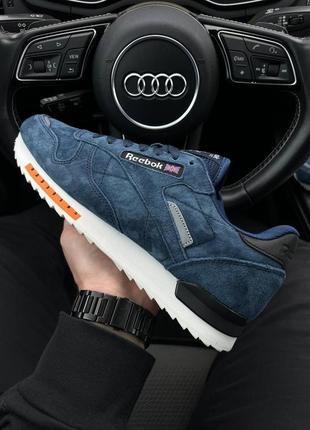 Мужские кроссовки reebok classic dark blue white 41-42-43-44-45-46