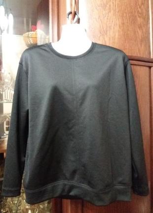 Черный свитшот с сеткой  кроп-бренд--zara-10-12р с спинка сеточка распродажа1 фото