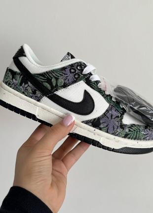 Кросівки nike dunk low floral tapestry