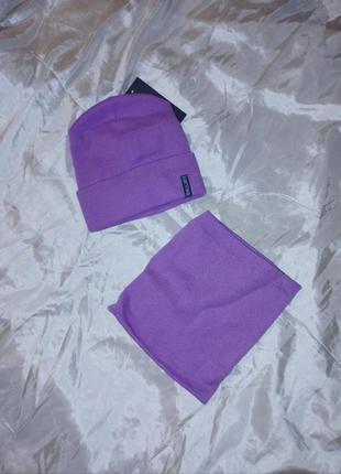 Новий комплект шапка снуд, жіночий комплект, жіночий набір снуд + шапочка